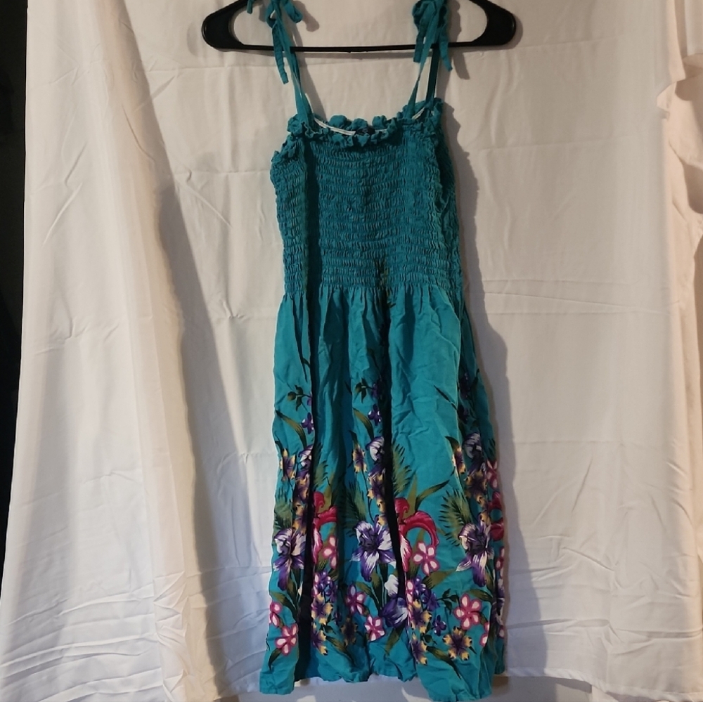 Vibrant Blue Floral Dress